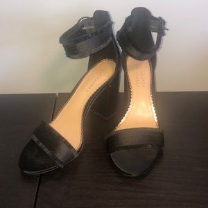 LC Lauren Conrad Admirer block heel satin sandals